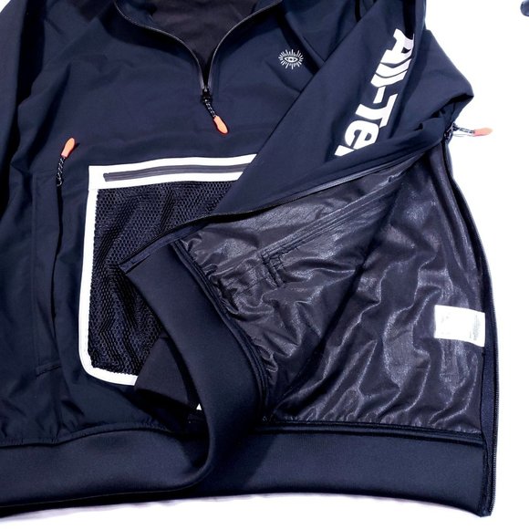 ICNY Sport Reflective Performance Windbreaker All Terrain Navy Orange Mens Large - Picture 5 of 8